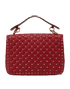 Large Rockstud Spike Shoulder Bag, &pound;650, Handbags, Red, Leather, Back view